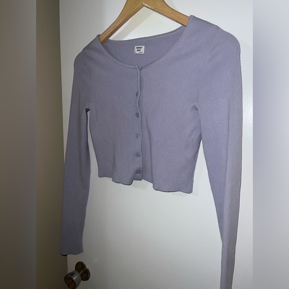 SUNDAY BEST Lavender Button-Up Cardigan - Picture 11 of 13